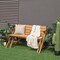 Wooden 2-in-1 Picnic Table Bench with Umbrella Hole, Convertible Design